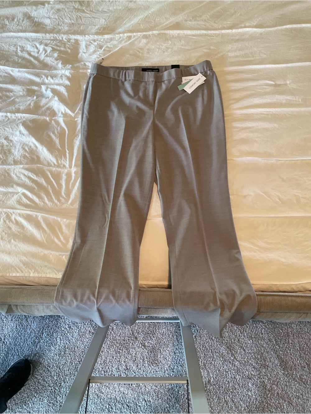 Amanda & Chelsea Light Gray Boot Cut Dress Pants